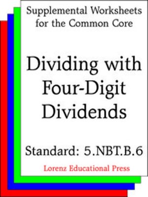 cover image of CCSS 5.NBT.B.6 Dividing with Four-Digit Dividends